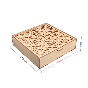 Caixa C Divisorias 17,5 x 17,5 Tampa Aplique medidas